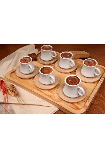Evim Sepette Largi 6-Person Coffee Set Bamboo