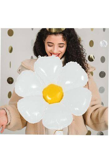 Deniz Party Store 40x50 cm Daisy Shaped Foil Balloon - 1 Piece