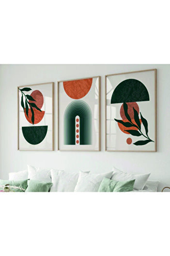 woodhomeworks Wooden Framed 3 Piece Abstract Painting Home Home Living Room Bedroom Balcony Decor Qmrc45