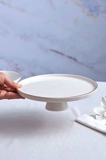 Karaca Calvin Footed Serving Plate 23 Cm