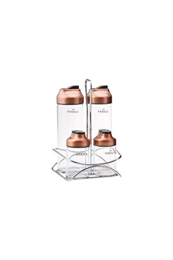 Karaca Dimple Cooper 5 Piece Glass Salad Set