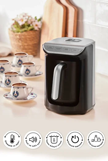 Karaca Hatir Ember Turkish Coffee Machine with Milk Anthracite