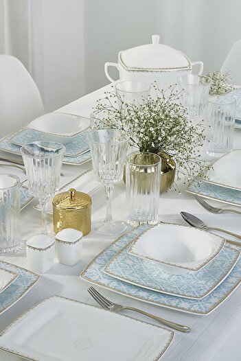 Karaca Fine Pearl Contour 62 Parça 12 Kişilik Yemek Takımı