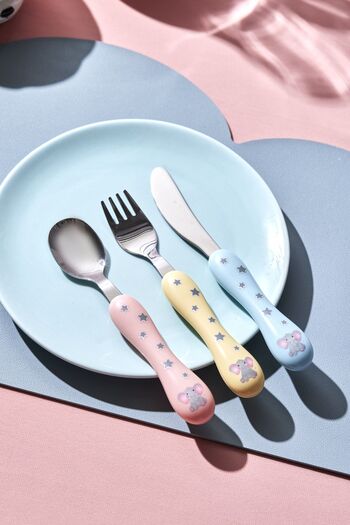 Karaca Safari 3 Piece Kids Fork Spoon Knife Set