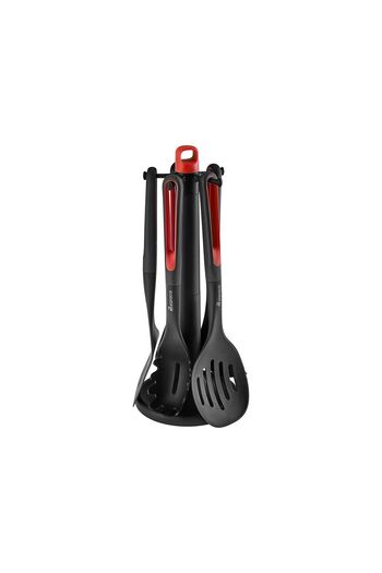 Karaca Marco Red 6 Piece Serving Set with Stand