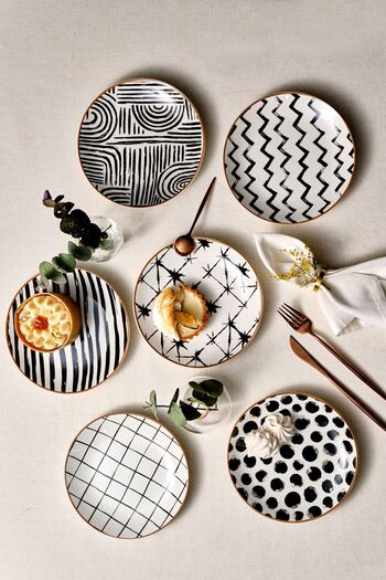 Karaca Delta 6 Piece Porcelain Cake Set 19 Cm