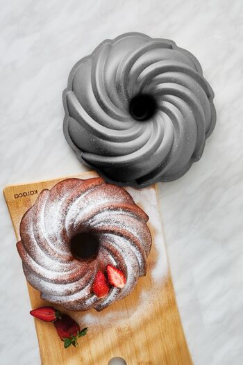 Karaca Cake Pro Pare Casting Cake Mold Anthracite 24 cm