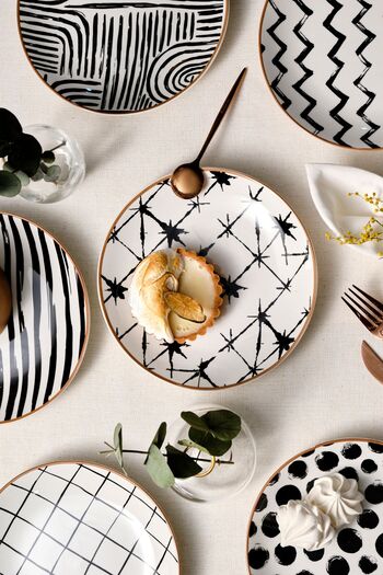 Karaca Delta 6 Piece Porcelain Cake Set 19 Cm