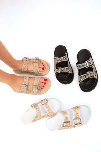 SOHO Beige Women's Slippers -Model19506