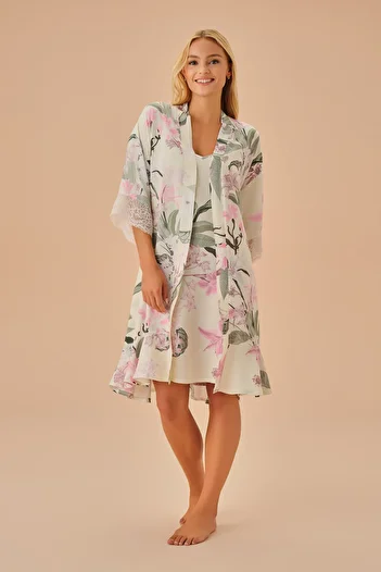 SUWEN Floral Patterned Dressing Gown