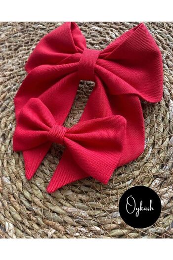 öyküsh collection Red New Year's Mother and Daughter Buckle - Red Ribbon Buckle 23 April Buckle