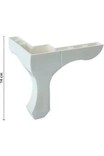 İşteayak Plastic 14 cm Leg - White Table and Tv Unit - Single Size