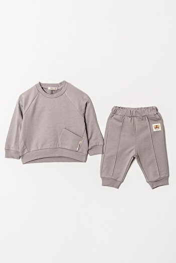 Tuffy Kids Knitted Bottom-top Set for Baby Boy - Pocket Detailed