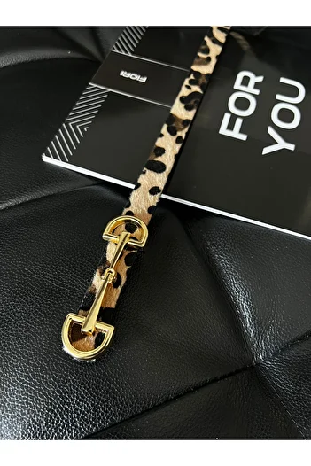 Fiori Tenký leopardí pásek s dlouhou zlatou přezkou pro ženy, pásek na kabáty, pásek na košile, pásek na šaty