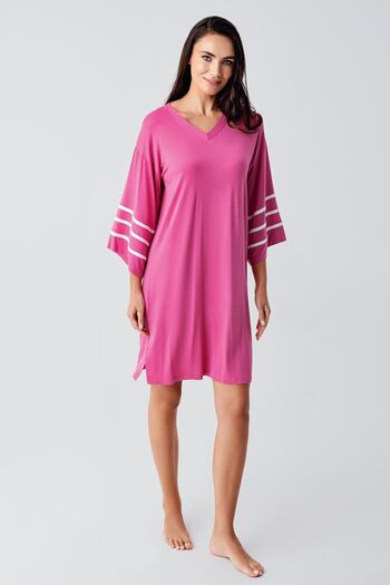 Artış Flexible Viscous Short Sleeve Nightgown