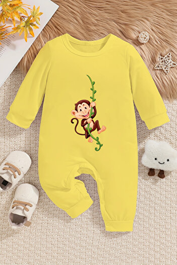 ADABEBEK Monkey Printed New Season Soft Jumpsuit - in Ivy 10024