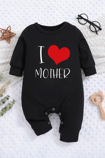 ADABEBEK Heart Printed Baby Rompers - I'm Mother 22022