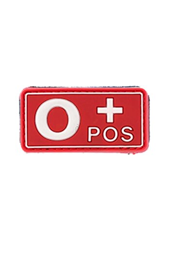 SINGLE SWORD Στρατιωτική σιλικόνη Peç Blood Type O Rh Positive - Κόκκινο