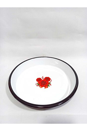ALEV EMAYE Enamel Deep Tray Plate 28 Cm Zinc Basin Enamel Fruit Bowl Crisper
