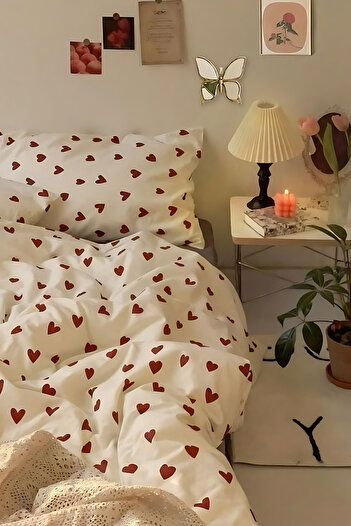 conzaliza Single Red Heart Duvet Cover Set |   Duvet Cover and Pillow Case |   Without Sheets