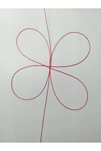 Eskişehir hobi sanat 0.3 Mm Thin Red Rosary String - 200 Meters