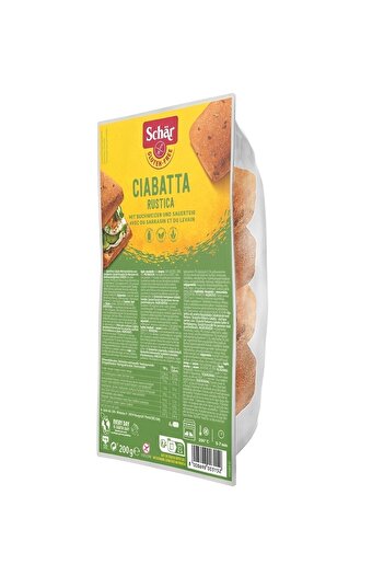 Schar Ciabatta Rustica Glutensiz Esmer Ekmek 200 gr (6 ADET)