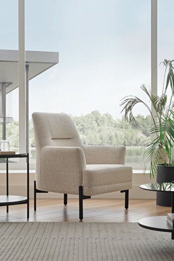 Enza Home Terra Berjer, Keten Dokulu - Beyaz