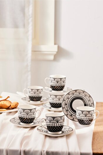 Karaca Aysel 6-Person Coffee Cup Set 85 ml