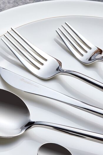Karaca Jupiter Platinum 60 Piece Boxed Fork Spoon Knife Set for 12 Persons