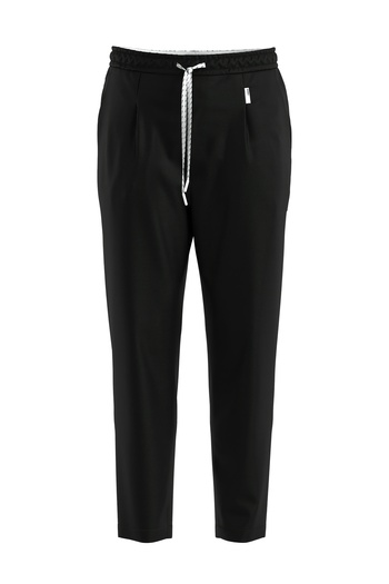 QS by s.Oliver Elastic Waist and Stylish Baggy Jogging Pants - Tapered Leg, Pocket, Drawstring