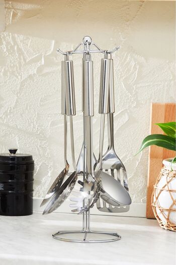 Karaca Apricot Chef - 7 Piece Serving Set with Stand
