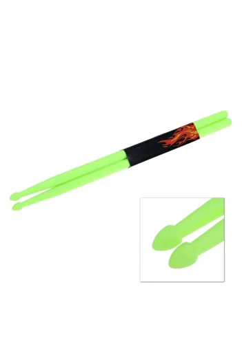 OPUS 5A Model Plastic Drum and Snare Drum Sticks -1 Pair-Phosphor Green Color