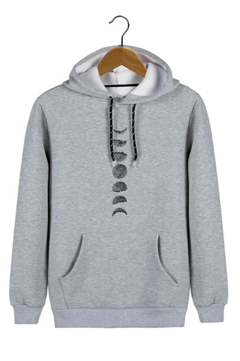 Pink Sky Moon's Printed Hooded Oversize Sweatshirt