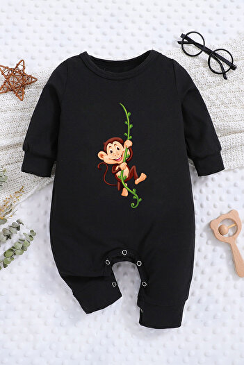 ADABEBEK Monkey Printed New Season Soft Jumpsuit - in Ivy 10024