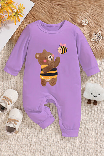 ADABEBEK Honey Bee Patterned Baby Rompers - 20491