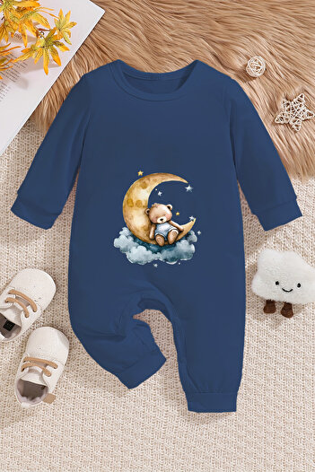 ADABEBEK Watercolor Patterned New Season Toy Jumpsuit - Bear Printed 10284