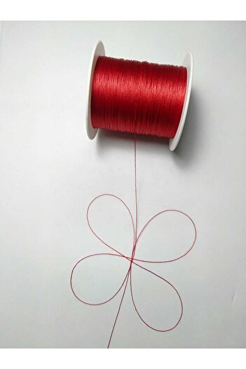 Eskişehir hobi sanat 0.3 Mm Thin Red Rosary String - 200 Meters