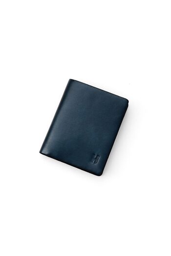 HELMBROOK Dayton Натуральна шкіра Синій Чоловічий Тонкий дизайн Багатосекційний RFID захищений гаманець