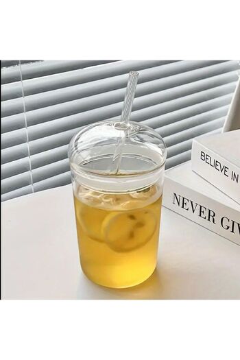 Ulus Home Feno Glass Glass Set with Straw