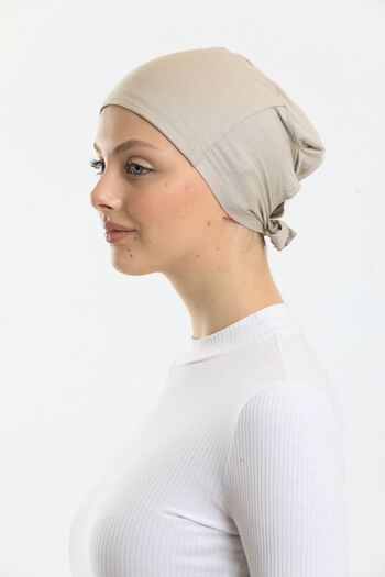 Shalista Buy 4 Pay 3 Miraculous Adhesive Reducing Slipping Seamless Beige Colored Lycra Bonnet (Price Is for 1 Piece)