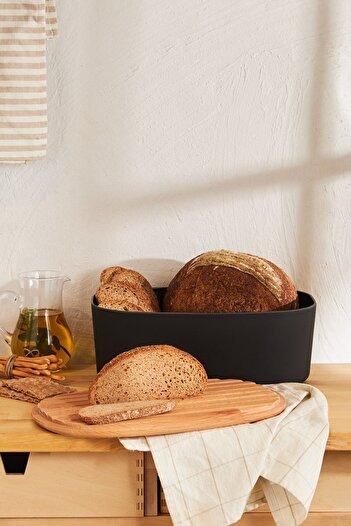 Karaca Nef Melamine Black Bread Box