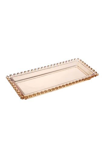 Karaca Glory Glass Amber Boat Plate 30 cm