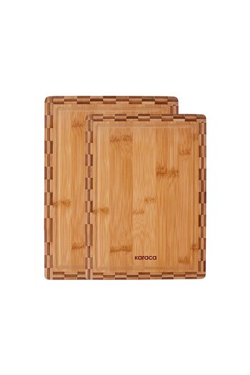 Karaca Gazel 2-Piece Bamboo Cutting Board 28/33 Cm