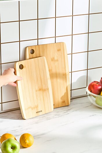 Karaca Delphin Bamboo 2-Piece Pro Cutting Board 28/33 cm