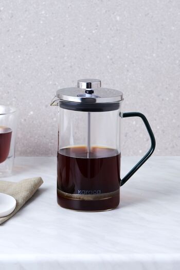 Karaca 800 ml Cool Green Coffee Bean Borosilicate Glass French Press