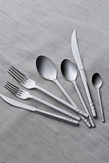 Karaca New Elmas Shiny 84 Piece Cutlery Set with Elegance Box for 12 Persons