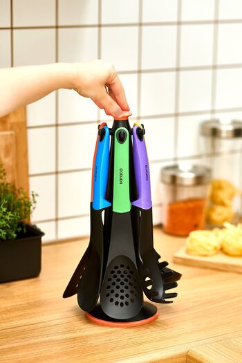 Karaca 7 Piece Rainbow Service Set - With Stand