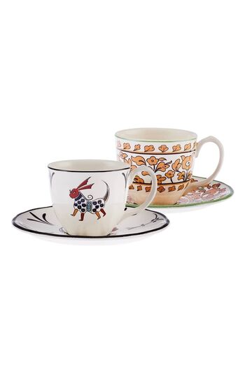 Karaca Paye Seljuk Series 2 Personality Porcelain Coffee Cup Set 90 ml