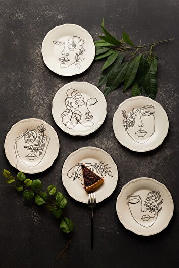 Karaca Face Cake Set for 6 People