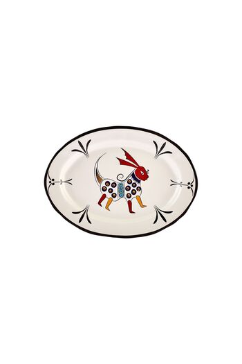 Karaca Paye Seljuk Series Felt Porcelain Boat Plate 36 cm